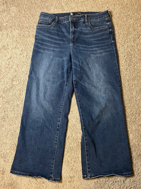 Kut from the Kloth Denim - Kut From The Kloth Charlotte Fab Ab Culotte Jeans Dark Wash Wide Leg Sz 14